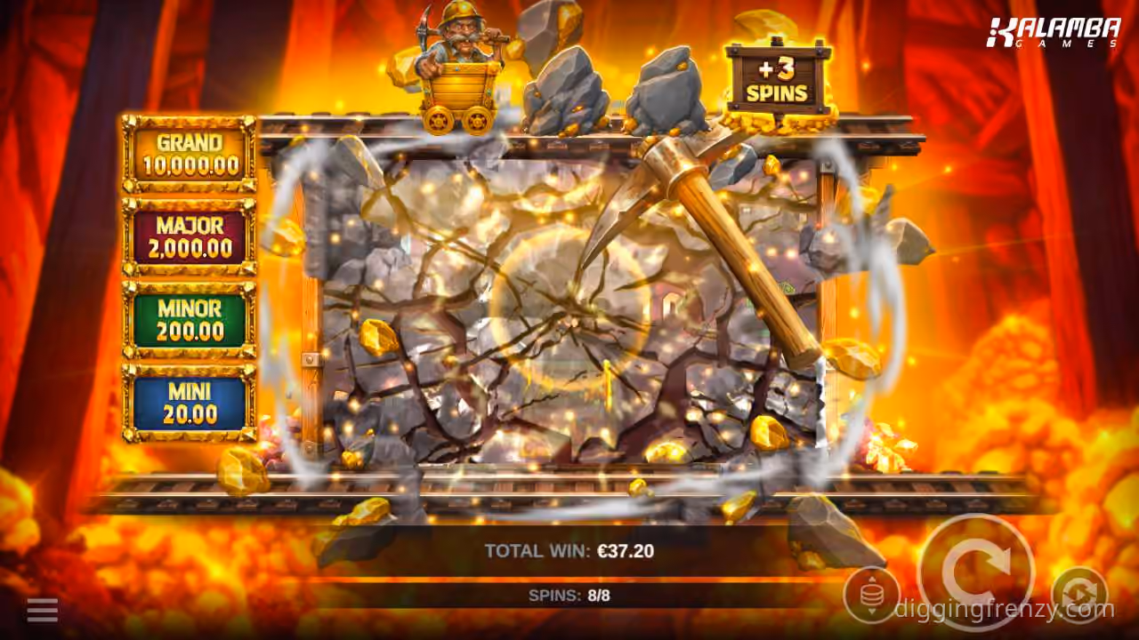 Digging Frenzy reels view